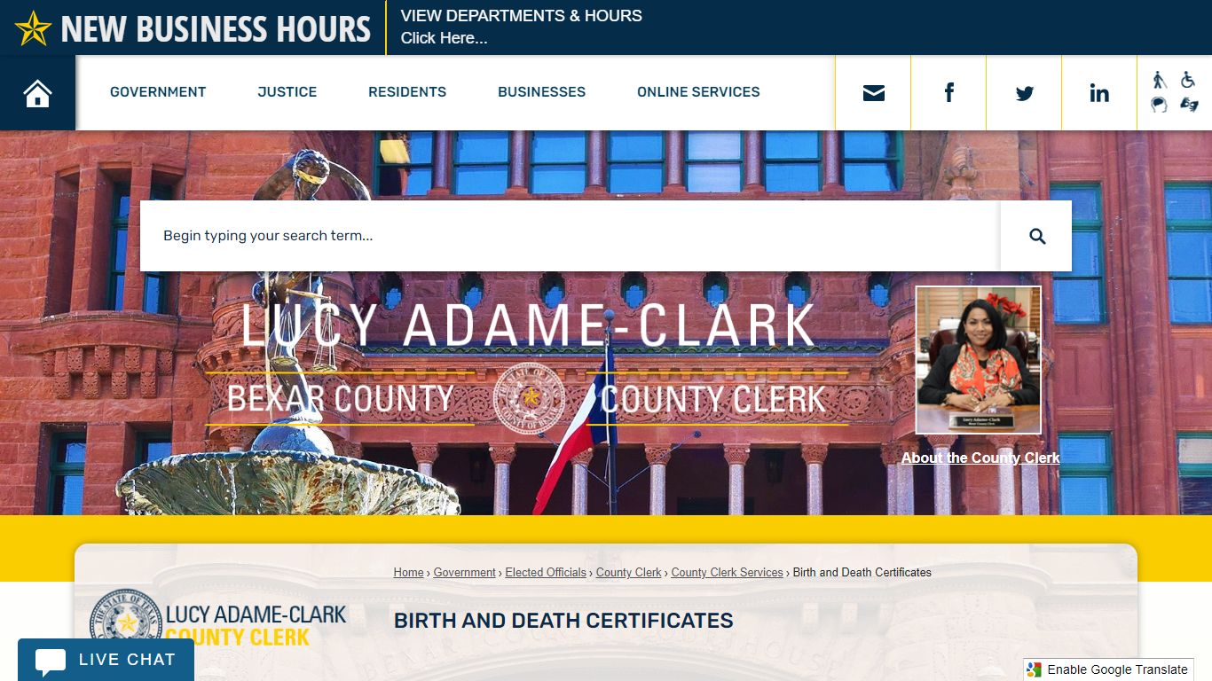 Birth and Death Certificates | Bexar County, TX - Official Website